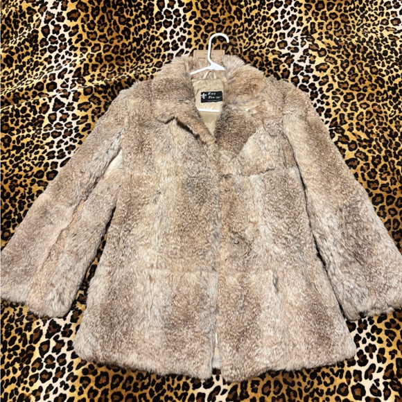 Vintage Jackets & Blazers - Vintage Rabbit Fur Coat